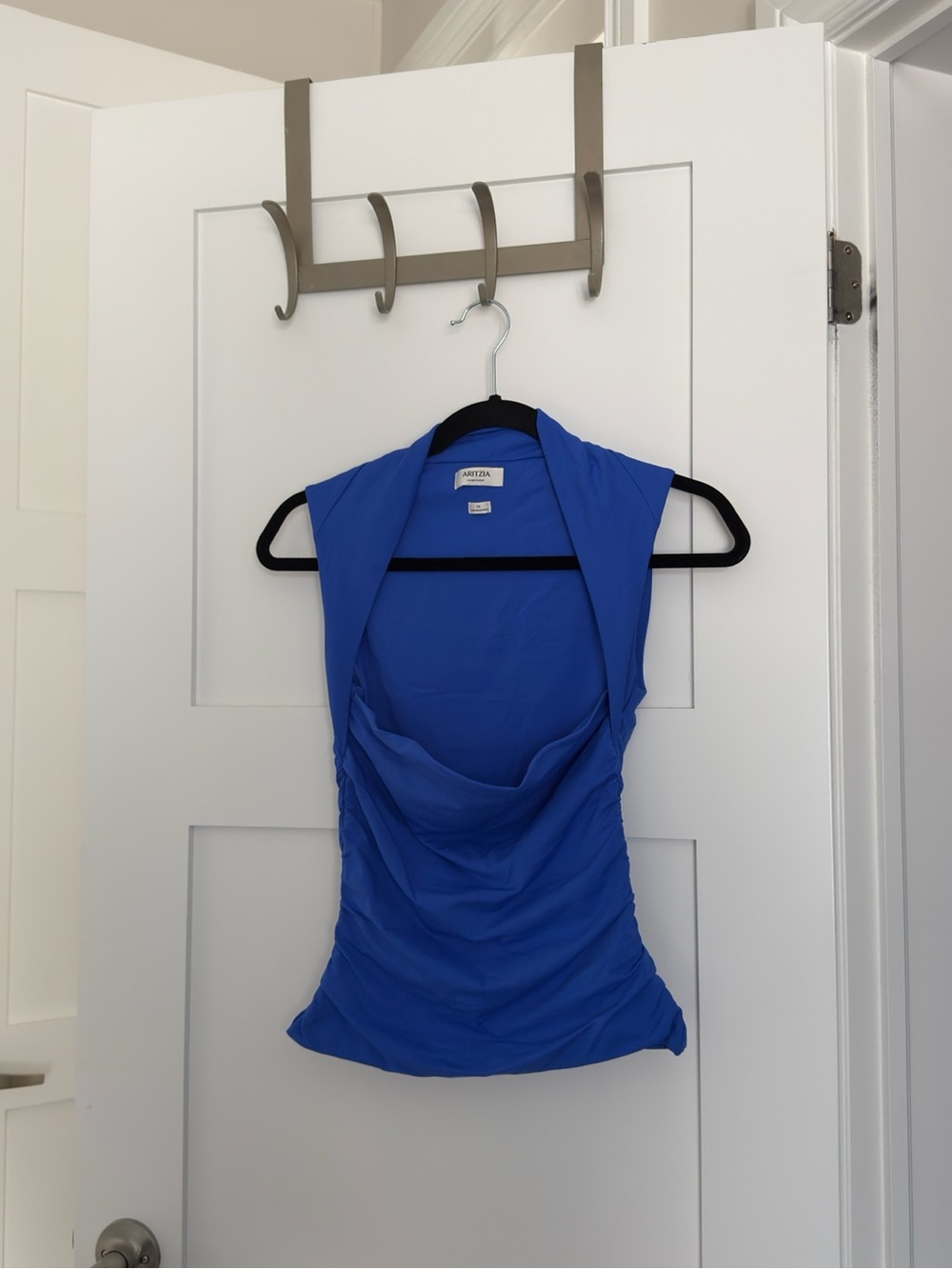 Aritzia Electric Blue Draped Cowl Neck Camisole